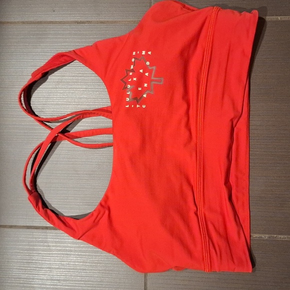 Lululemon Team Canada Energy Bra, Red, Strappy, Athletic, Gym, Size 10 - Picture 9 of 10